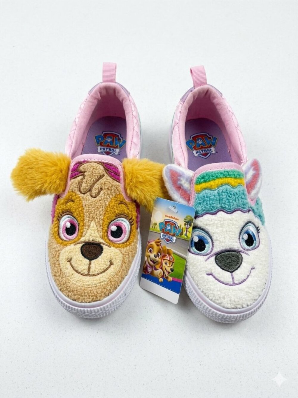 Paw Patrol Skye Everest Fleece Slip-On Sneakers Toddler Girls Size 12 NWT